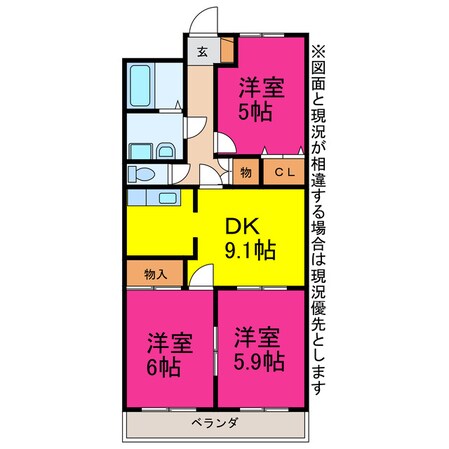 ファミリーメゾン新城の物件間取画像